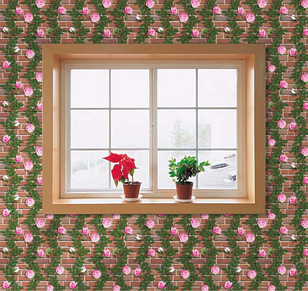 Indian Royals Decorative Wallpaper for Bedroom Brick Flower Wallpaper