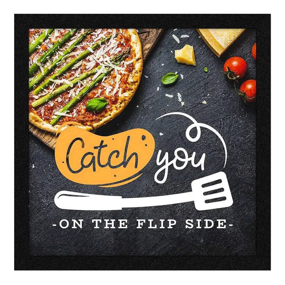 ArtX Kitchen Food Quotes Motivational Funny Wall Art Frames Multicolour Framed Posters Set of 4