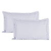 Ahmedabad Cotton Sateen Striped 220TC Cotton Standard 2 Pillow Covers | White