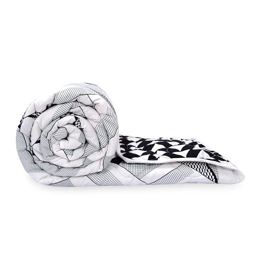 Divine Casa 120 GSM Microfiber Single Bed Comforter Soft & Lightweight Reversible AC Blanket Colour Black Bean