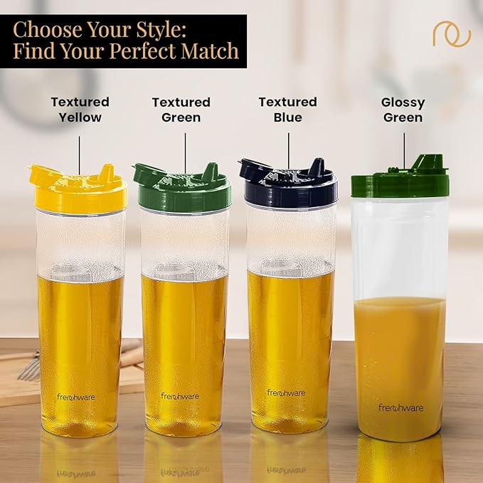 Frenchware Oil Dispenser 1 Litre | Pack of 2, Oil Pourer Green | 1 Litre Each