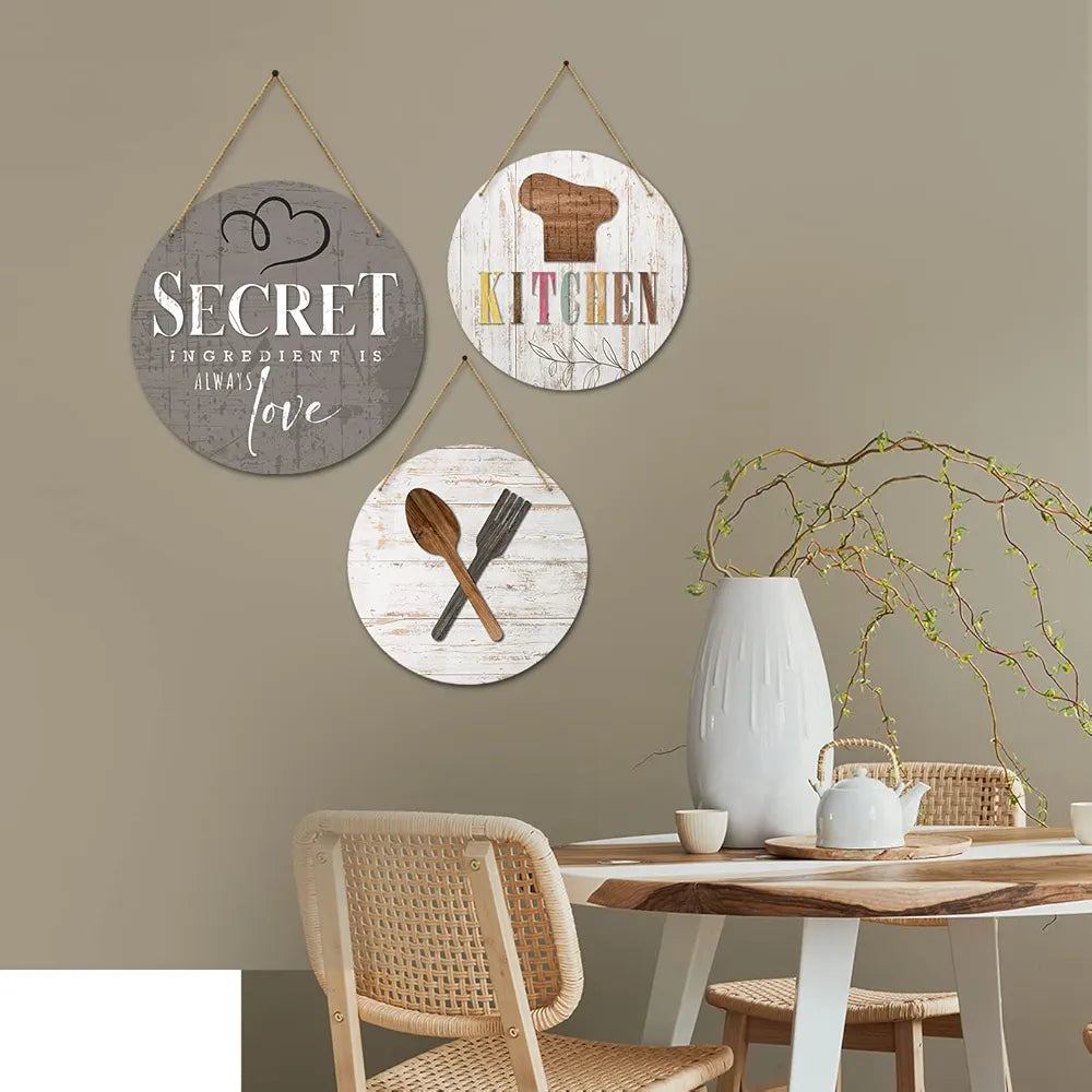 Kotart Wooden Wall Hanging Home Decor Items Secret Ingredients