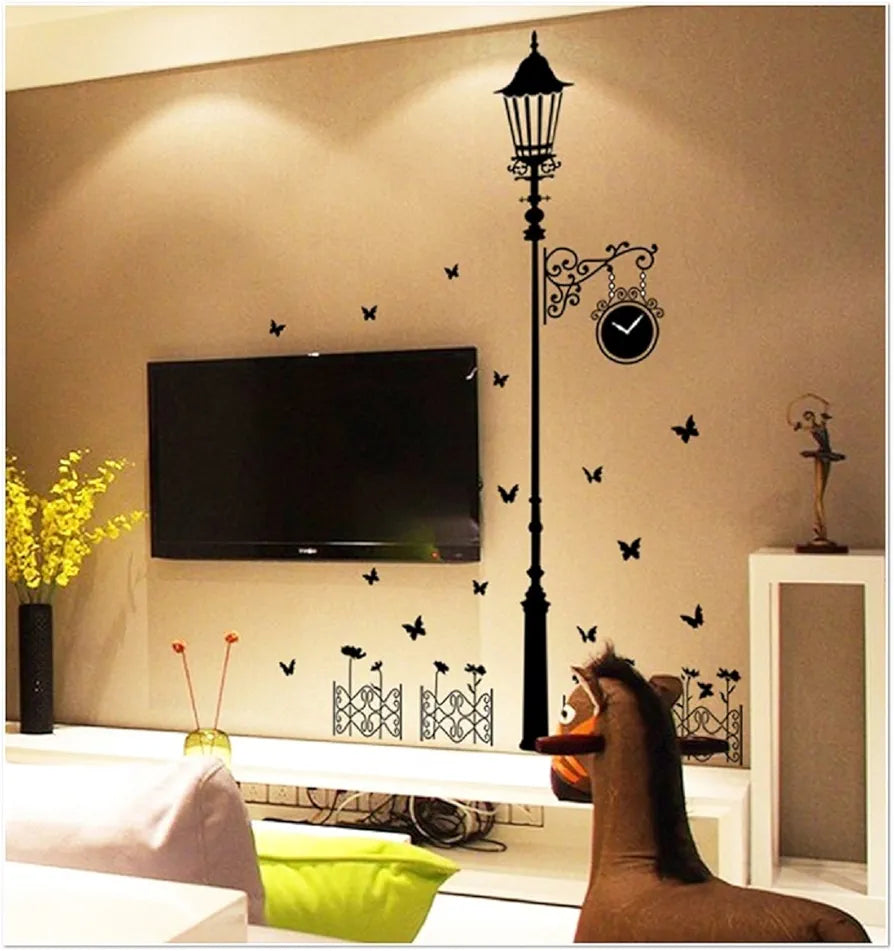 Jaamso Royals Black Street Stickers for Walls Wall Painting Stickers Big Size-self-adhesive Black Street