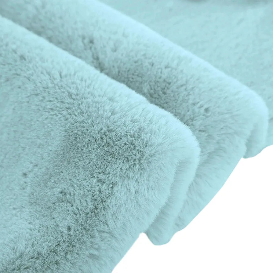 Luxe Home Bath Mat Super Soft Anti Skid Rabbit Fur Mats 40X60 Cm Colour Turquish