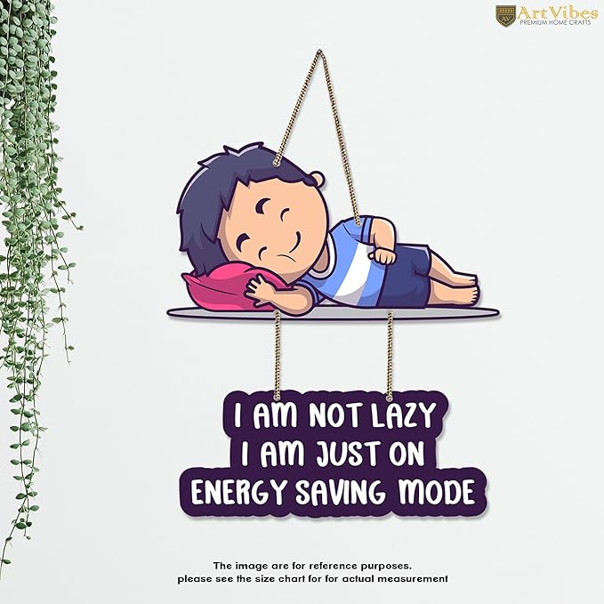 Artvibes Funny Quotes Wooden Wall Hanging With Quote for Home Decor | Artworks Wall Hangings