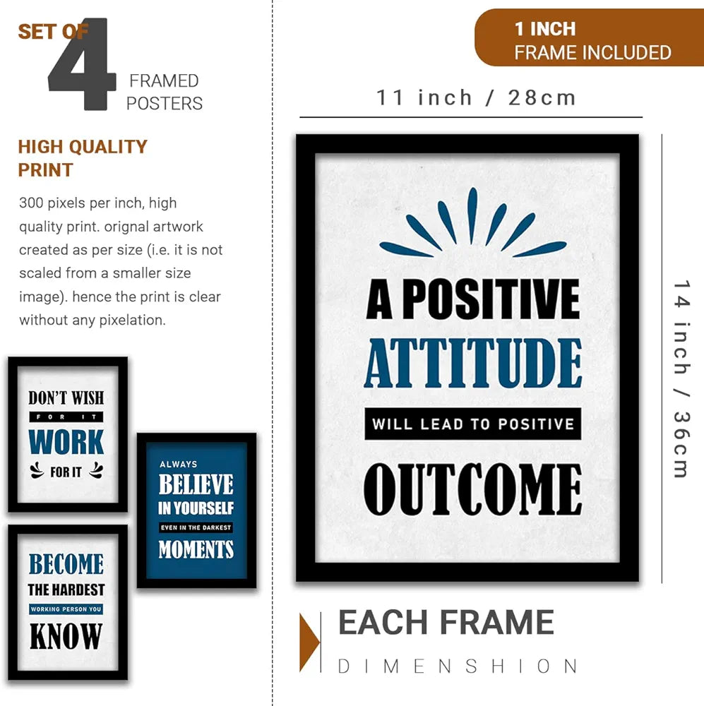 Kotart Always Belive In Yourself Quotes Framed Posters for Living Room