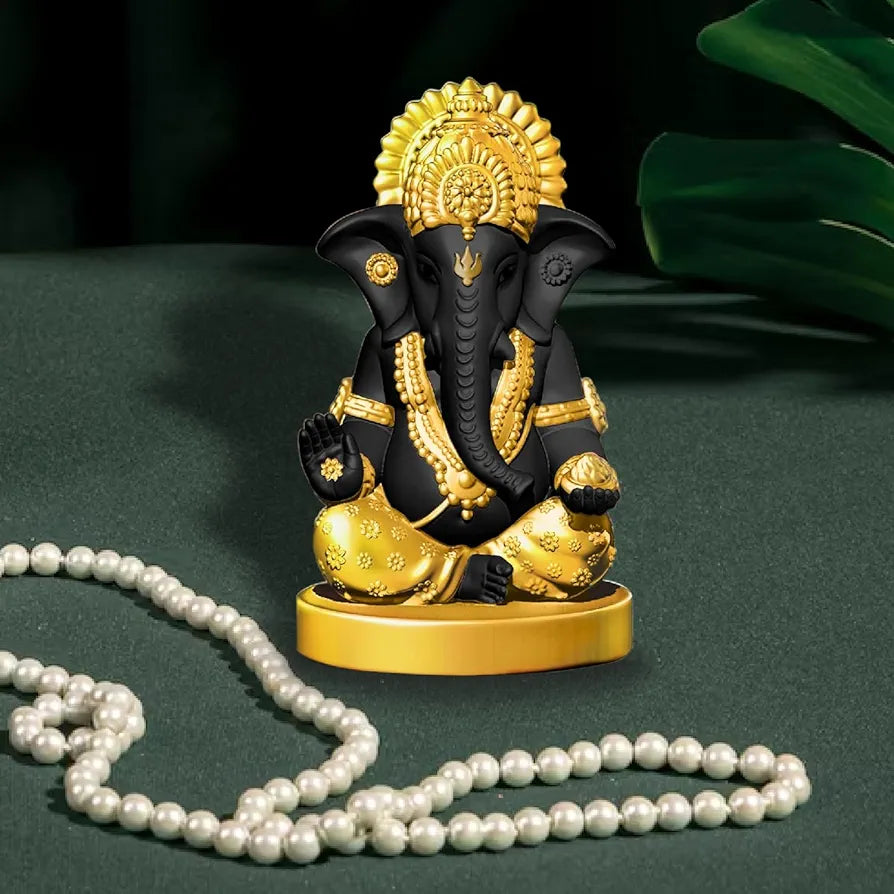 Jd Fresh Resin Ganesh Idol For Home - Orange