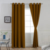Divine Casa Super Satin Blackout Door Curtains Solid Panels for Complete Light Block Size 7 Feet Colour Deep Brown (Pack of 2)