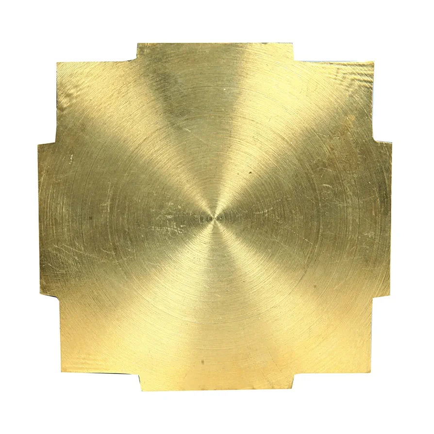 anciently Premium Maha Meru Shree Yantra Brass | Meru Shree Yantra Original with Full Solid Back, Size 3x3 Inch, Gold Colour