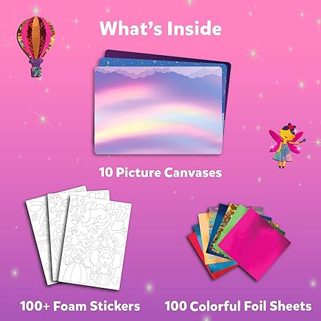 Skillmatics Art & Craft Activity Foil Fun Unicorns & Princesses No Mess Art for Kids Creative Activity