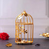 Webelkart Gold Plated Colour tealight Candle Holder with Flower Vine- Diwali Candle Holder