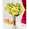 Lily Artificial Flowers Sticks Yellow