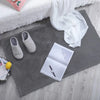 Luxe Home International Ruffle Bath Mat Rabbit Fur 1000 GSM Bathroom Door Rectangular Foot Mats 45X75 CmColour Grey