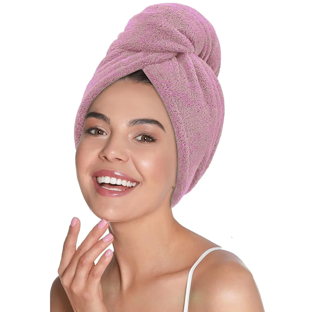 Mush Bamboo Hair Towel Ultra Soft Absorbent & Anti Microbial Hair Wrap