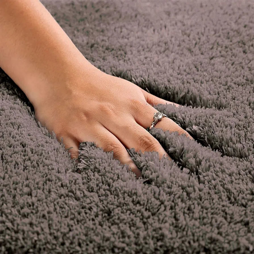 Luxe Home International Microfiber Bath Mat Super Soft Non Slip Vegas Rectangular Mats For Bathroom Colour Grey
