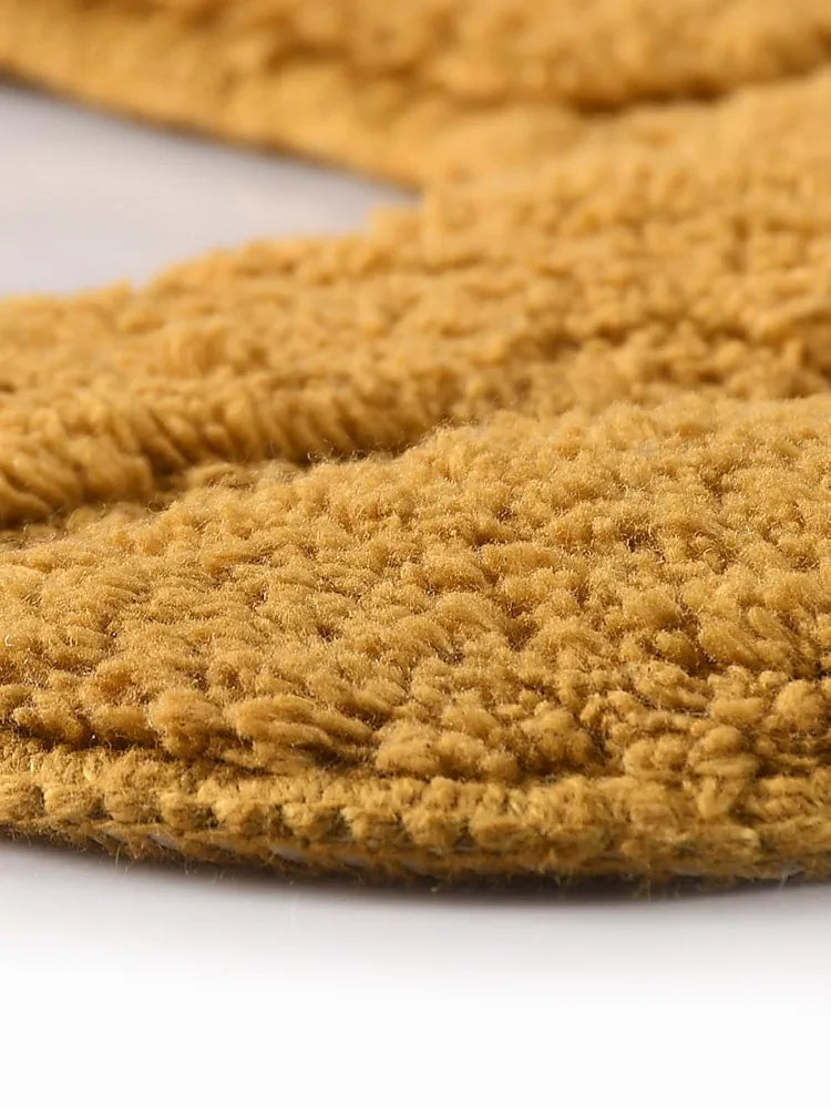 Saral Home Cotton Anti Slip Bathmat Set with Contour Colour Ochard