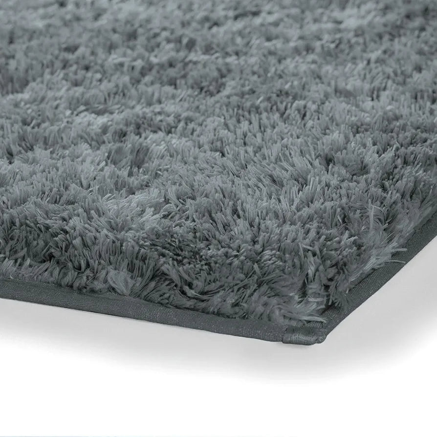 Luxe Home International Microfiber Bath Mat Super Soft Non Slip Vegas Rectangular Mats 60x90 cm Colour Grey