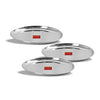 Sumeet Stainless Steel Heavy Gauge Shallow Dinner Plates 31cm Set of 3pc