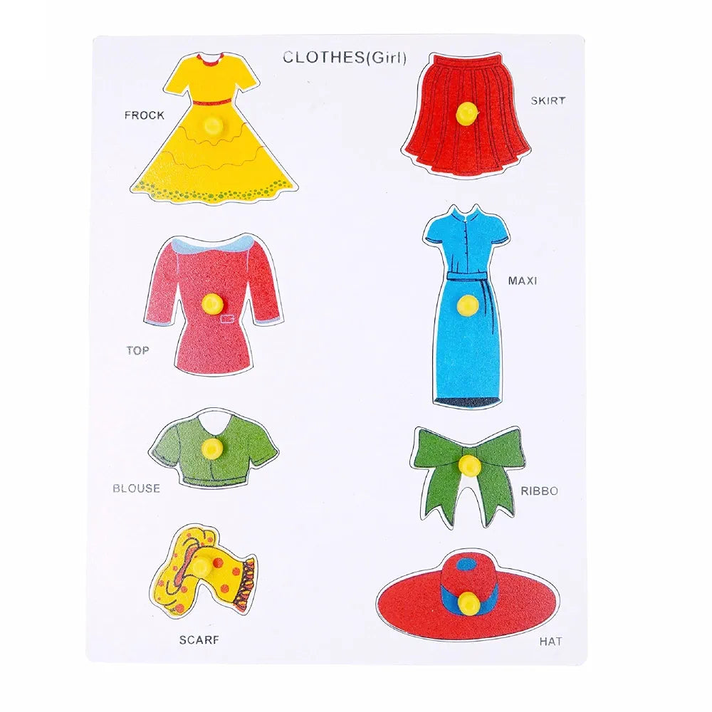Tantrums Preschool Girl Dress Up Puzzle Set for Cloth Dress Up Leaning | Education Puzzle Learning Aid for Kids