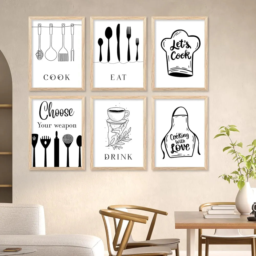 Kotart Restaurant Theme Digital Painting for Kitchen Restaurant Cafe Wall Decoration B