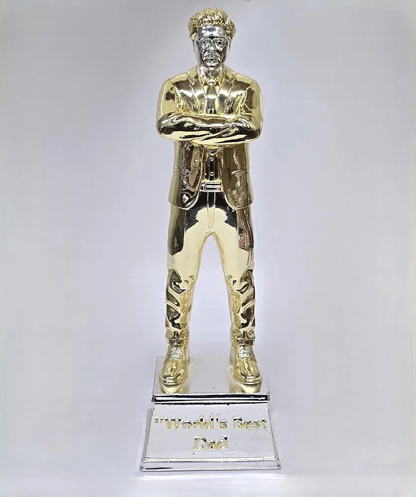 Gold Art India Best Father Figurine Gold & Silver Plated World's Best Father