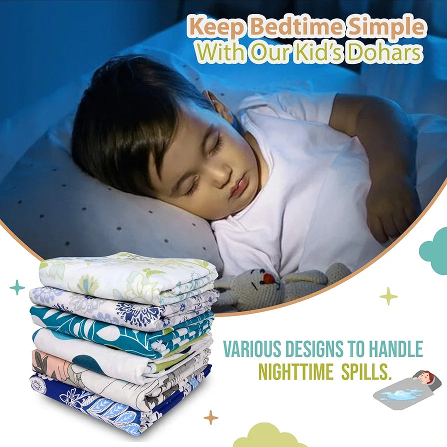 Divine Casa 120 GSM Polka Dots White Blanket for New Born Baby|Baby Dohar 0-4 Years Cotton Colour White and Orange