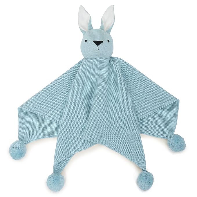 Haus & kinder Cotton Knitted Blanket for New Born Baby Colour Blue
