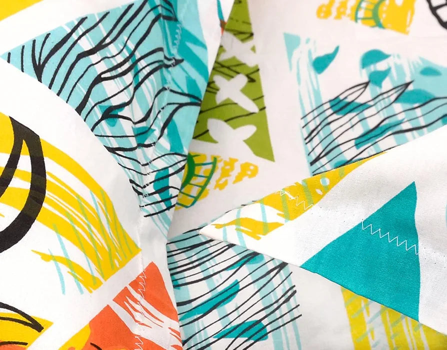 Divine Casa 144 TC 100% Cotton King Bedsheet with 2 Pillow Covers Abstract Pattern Colour Mustard