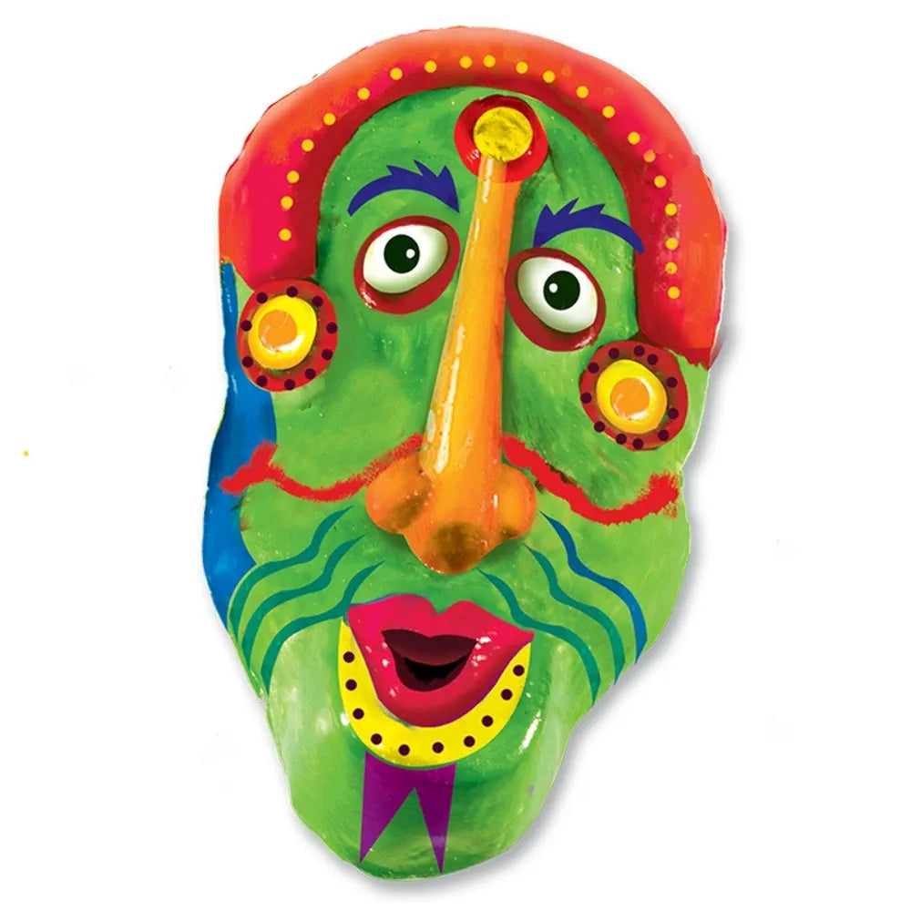 TOYKRAFTT Mould & Paint Art N Craft Kit for Kids 6-12 Years Old, Gift 5-7 Years, Fridge Magnet Making Kit, Mould and Paint Tribal Masks,Multicolor