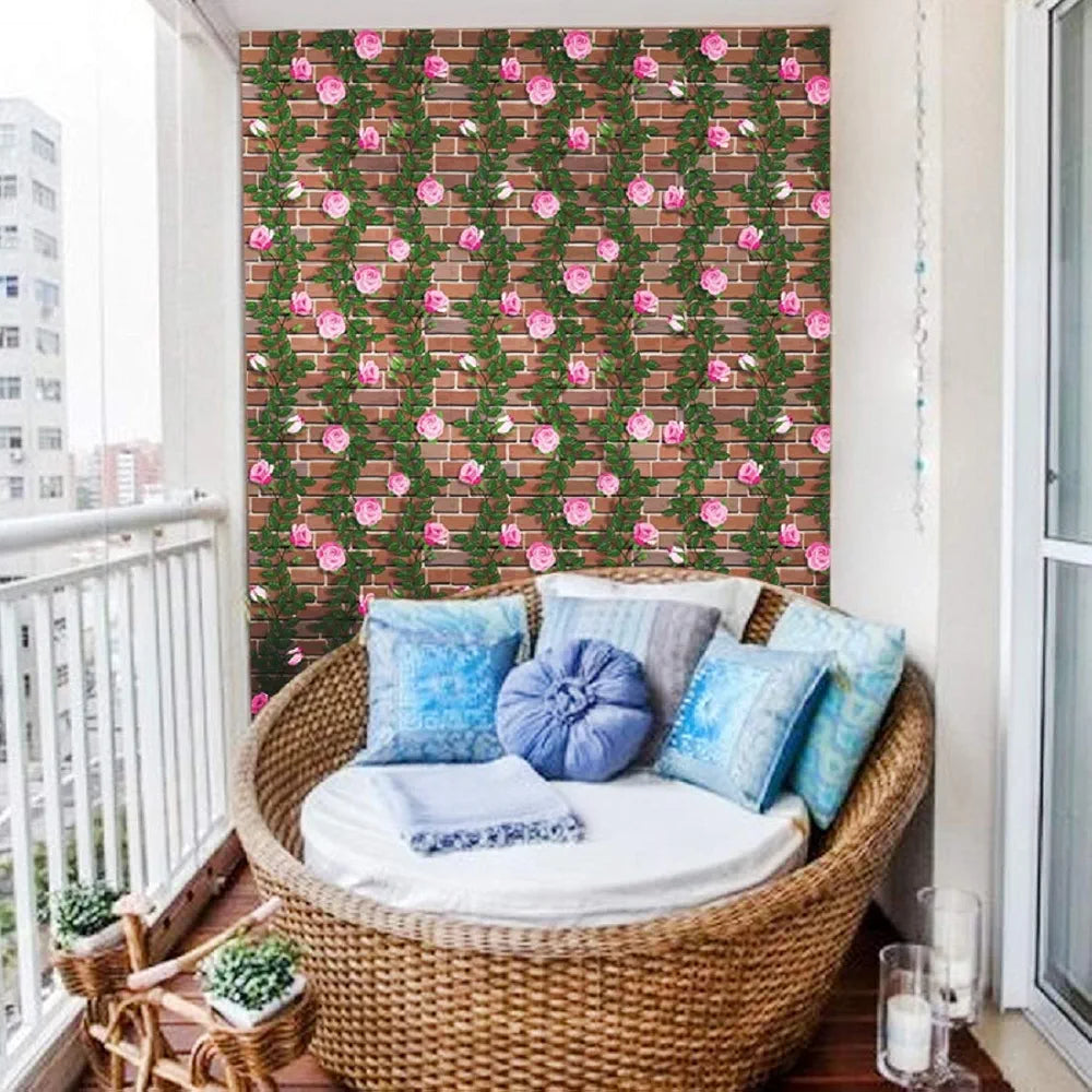 Indian Royals Decorative Wallpaper for Bedroom Brick Flower Wallpaper