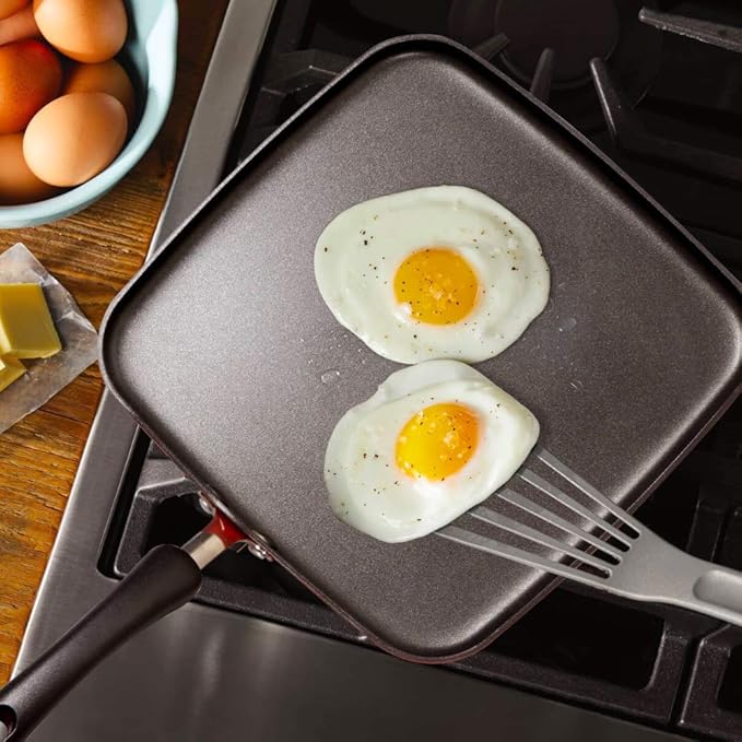 Meyer Non Stick Aluminium Square Tawa 28 cm Orange