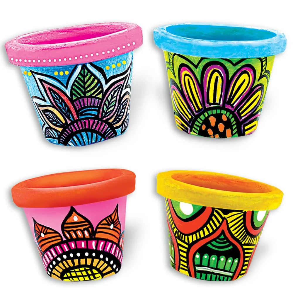 TOYKRAFTT Pot Painting Kit Mandala Designs, Art & Craft for Kids 7+ Years, Gifts for Girls Boys, Terracotta Bonanza