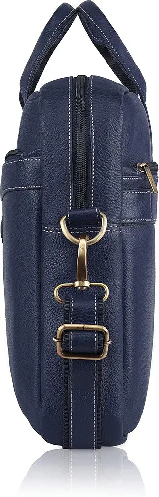 WildHorn Leather 15 inch Laptop Messenger Bag for Men I Padded Laptop Compartment with Adjustable Strap I Extra Zip Compartments I DIMENSION : L-16 inch W-3.2 inch H-13 inch