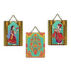Artvibes Rajasthani Art Wooden Wall Hanging Decoration Item for Home | Set of 3