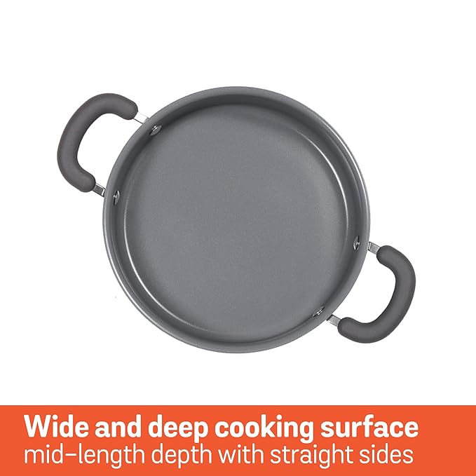 Meyer Anzen Healthy Ceramic Coated Sauteuse with Glass Lid Cookware 24 cm Grey