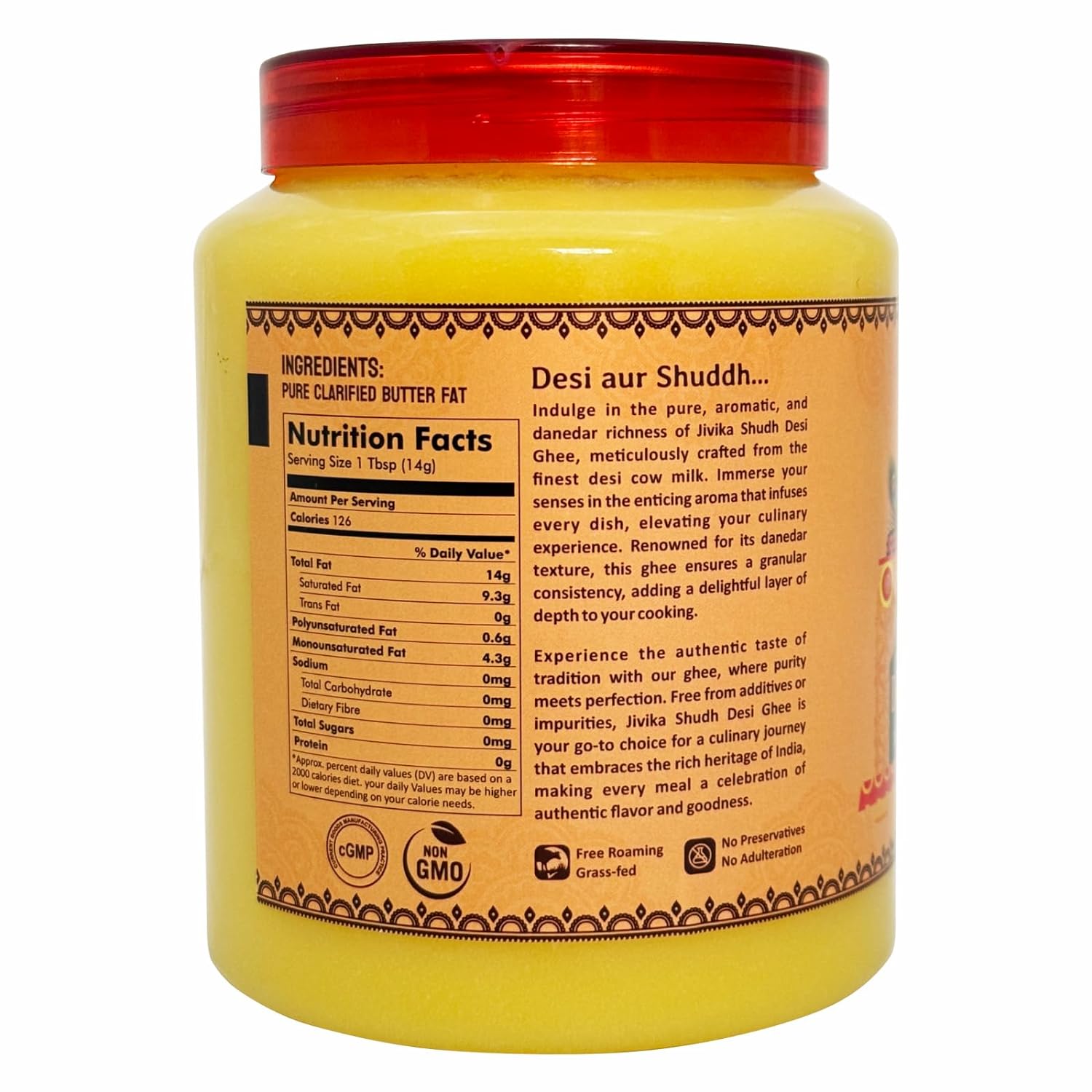 Jivika Shudh Desi Cow Ghee - 1000 ml