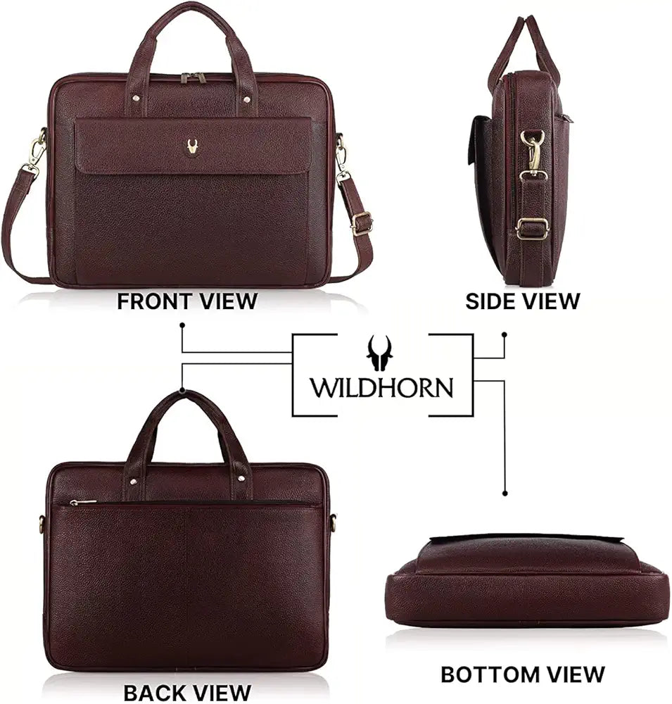 WildHorn Leather Laptop Messenger Bag for Men