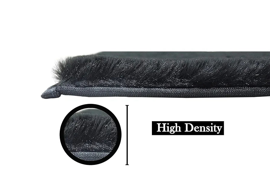 Luxe Home International Rectangular Bath Mat Super Soft Anti Skid Rabbit Fur Mats 40X60 Cm Colour Anthra