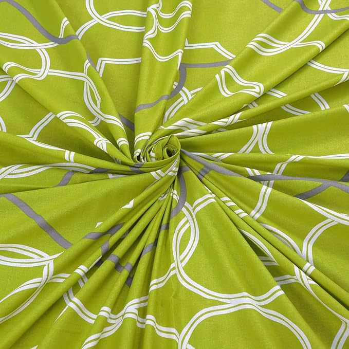 Huesland by Ahmedabad Cotton 144 TC King Size Bedsheet Cotton with 2 Pillow Covers | Green & Grey