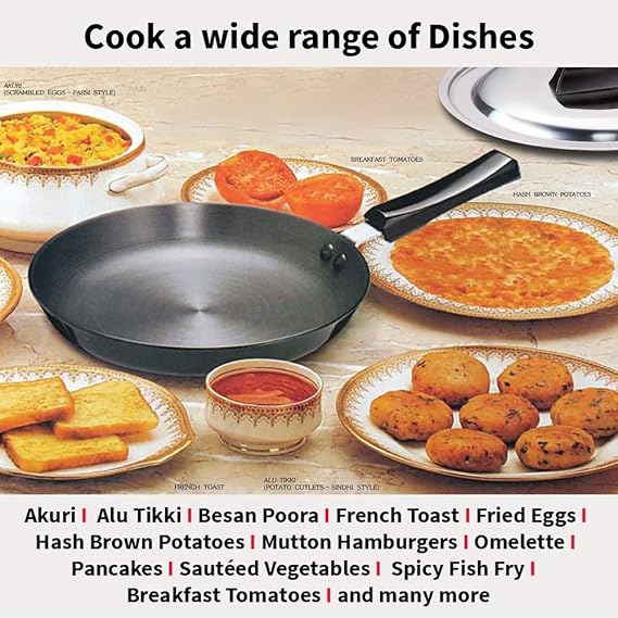 Hawkins Futura 22 cm Frying Pan Hard Anodised Fry Pan with Stainless Steel Lid