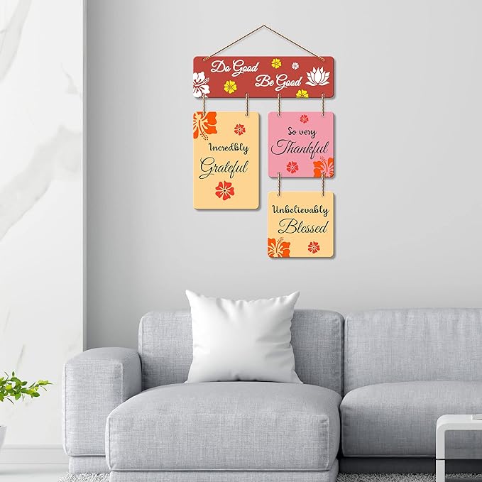 Artvibes Do Good Be Quotes Decorative Wood Wall Hanger for Home | Artworks Decoration | Modern Wooden Designer