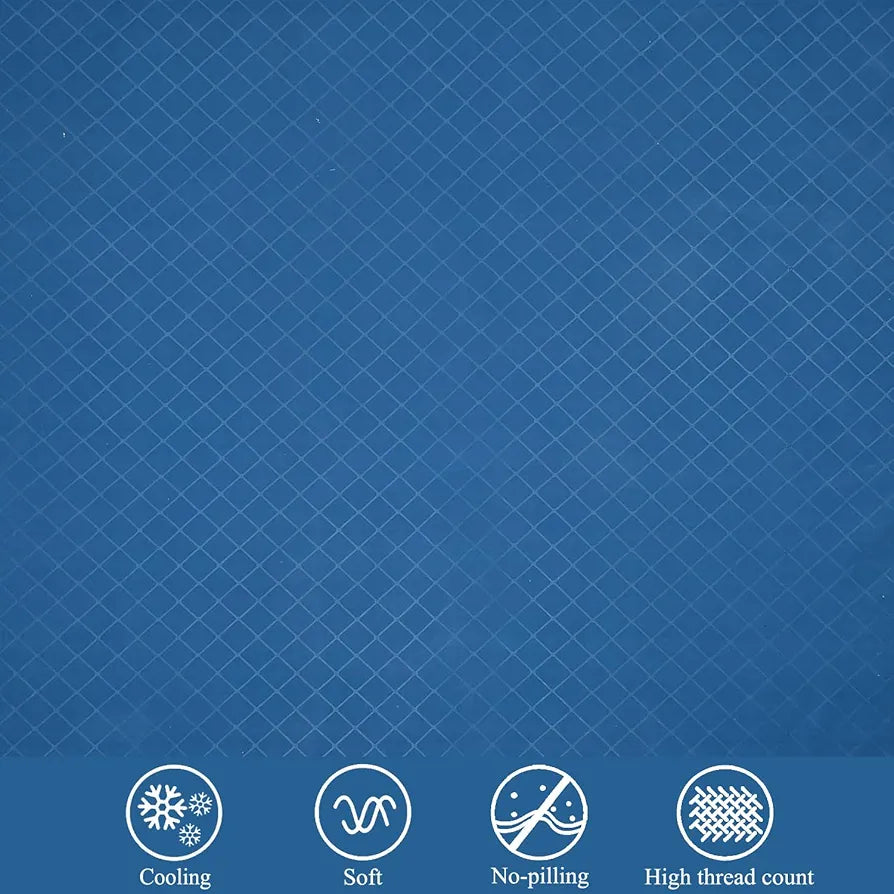 Fresh From Loom Double Bedsheet Single Bedsheet Microfiber Rotary Printed with 1 Pillow Covers 144 TC BlueBerry Barfi