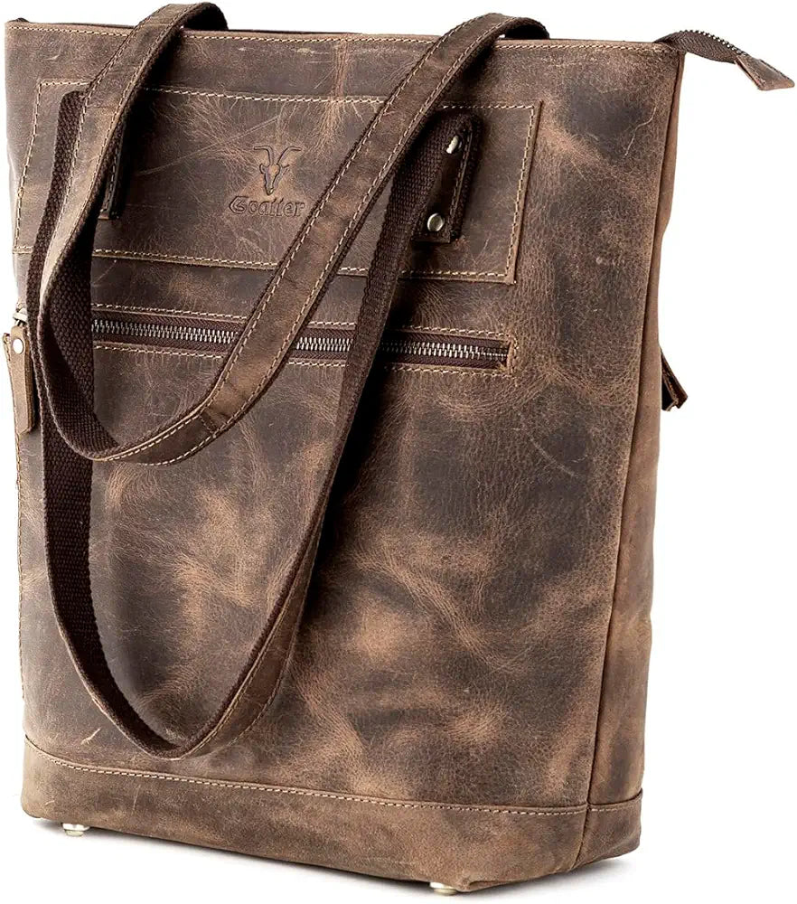 Goatter Genuine Leather Handbags For Working Women, 