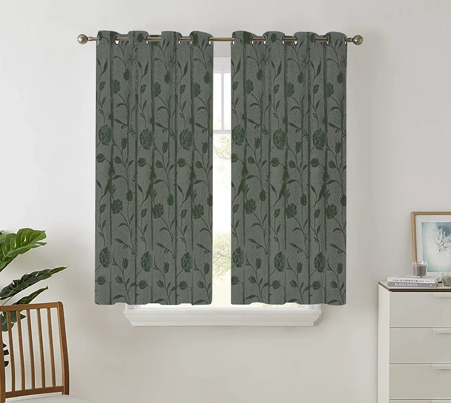 Cloth Fusion Sheer Curtain Window 5 feet Rose-Grey