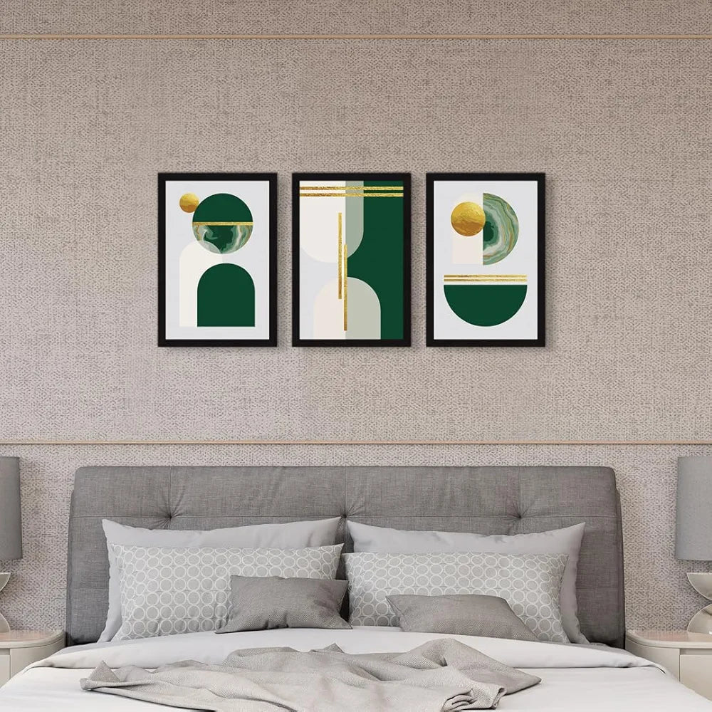 ArtX Paper Boho Aesthetic Wall Painting Multicolor Set Of 3