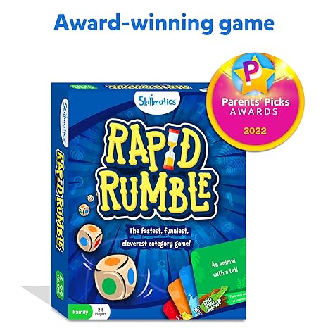 Skillmatics Board Game Rapid Rumble Fun for Family Game Night Educational Toy