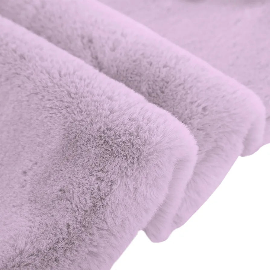 Luxe Home International Rectangular Bath Mat Super Soft Anti Skid Rabbit Fur  Bathroom Mats Rug Colour Lilca