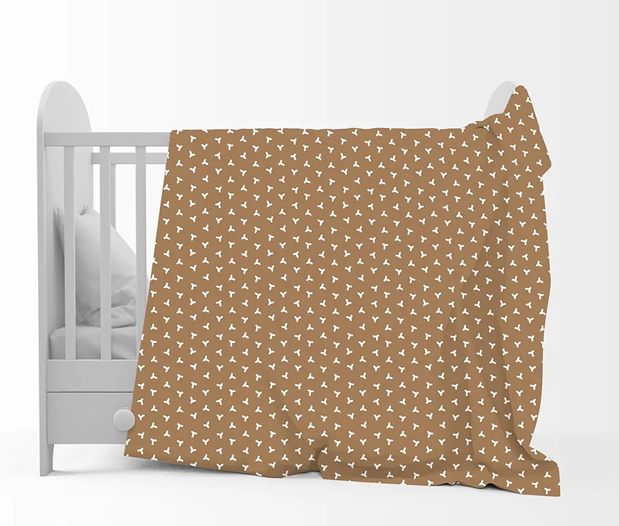 Divine Casa 120 GSM Microfiber Single Kids Dohar Soft & Lightweight Throw Blanket Paisley Pattern Colour Ivory & Beige