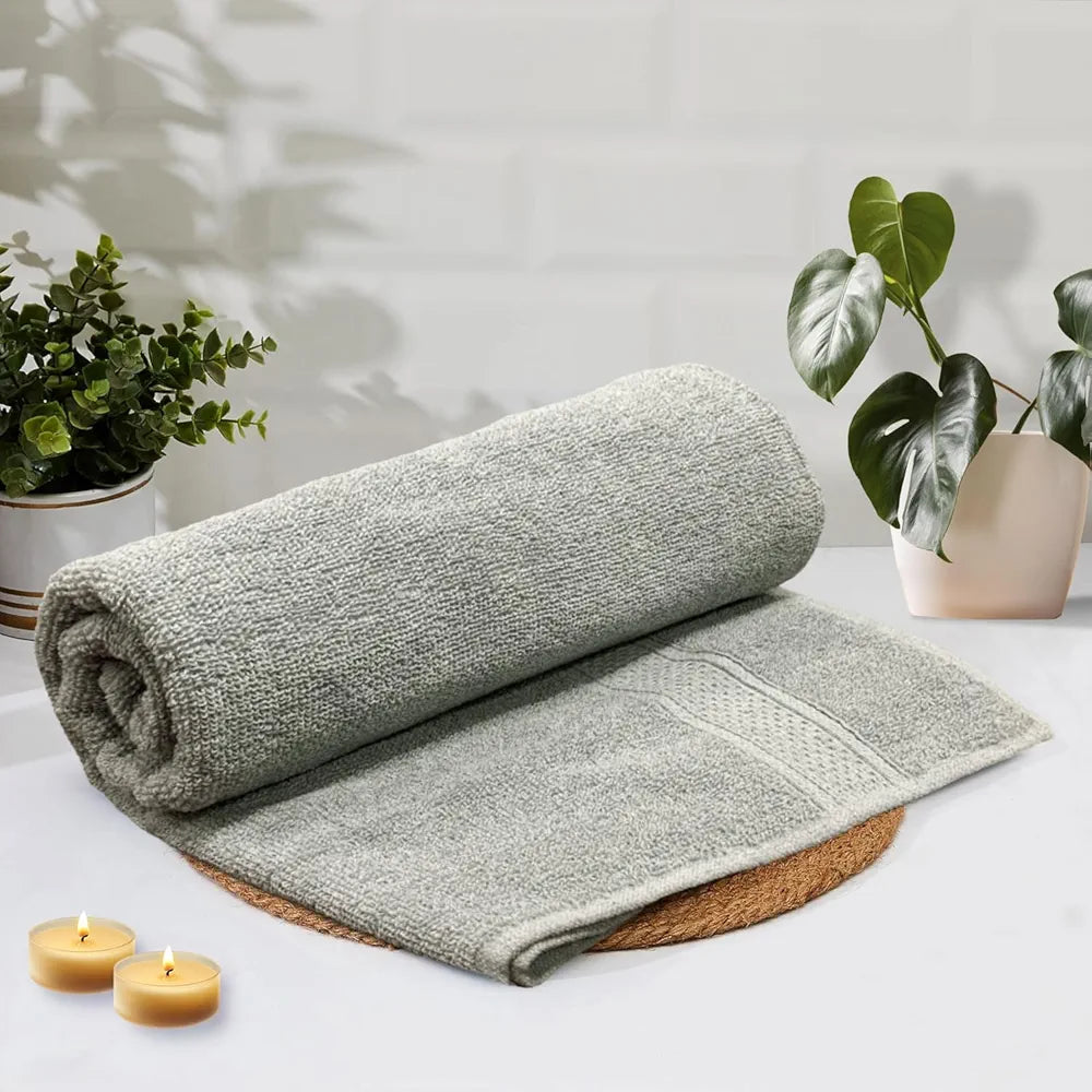 Luxe Home Cotton Bath Towel 450 GSM Quick Dry Large Size Bathroom Towels Colour Grey