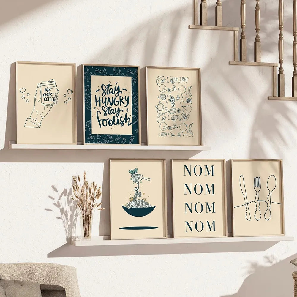 Kotart Restaurant Theme Digital Painting for Kitchen Restaurant Cafe Wall Decoration D